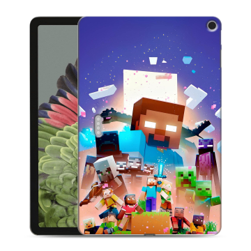 Силиконовый противоударный чехол на Google Pixel Tablet с принтом Майнкрафт Minecraft Силиконовый противоударный чехол на Google Pixel Tablet с принтом Майнкрафт Minecraft