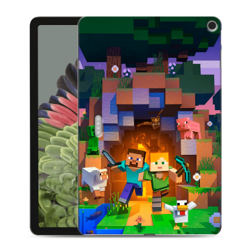 Силиконовый противоударный чехол на Google Pixel Tablet с принтом Майнкрафт Minecraft Силиконовый противоударный чехол на Google Pixel Tablet с принтом Майнкрафт Minecraft