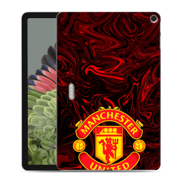 Силиконовый противоударный чехол на Google Pixel Tablet с принтом Manchester United Силиконовый противоударный чехол на Google Pixel Tablet с принтом Manchester United