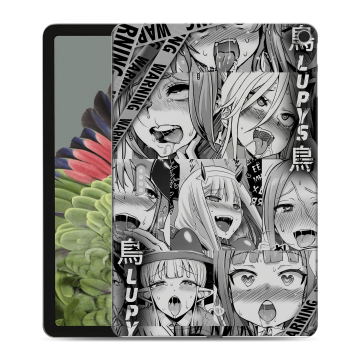 Силиконовый противоударный чехол на Google Pixel Tablet с принтом Ahegao Ахегао Аниме Силиконовый противоударный чехол на Google Pixel Tablet с принтом Ahegao Ахегао Аниме