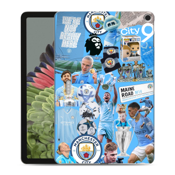 Силиконовый противоударный чехол на Google Pixel Tablet с принтом Man City Манчестер Сити Силиконовый противоударный чехол на Google Pixel Tablet с принтом Man City Манчестер Сити