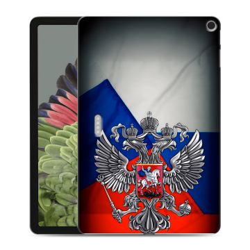 Силиконовый противоударный чехол на Google Pixel Tablet с принтом Флаг России Силиконовый противоударный чехол на Google Pixel Tablet с принтом Флаг России
