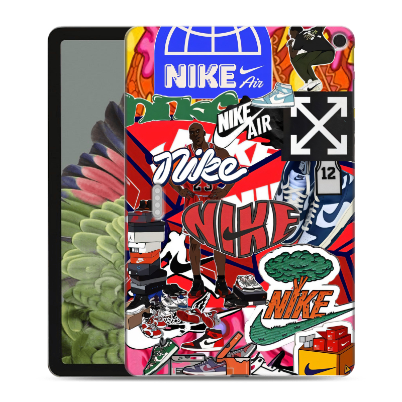 Силиконовый противоударный чехол на Google Pixel Tablet с принтом Найк Nike яркий Силиконовый противоударный чехол на Google Pixel Tablet с принтом Найк Nike яркий