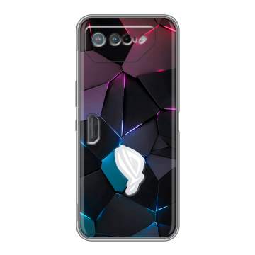 Силиконовый чехол на ASUS ROG Phone 7 с принтом Геометрия неона Силиконовый чехол на ASUS ROG Phone 7 с принтом Геометрия неона