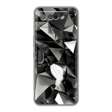 Силиконовый чехол на ASUS ROG Phone 7 с принтом Черные кристаллы Силиконовый чехол на ASUS ROG Phone 7 с принтом Черные кристаллы