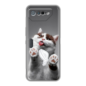 Силиконовый чехол на ASUS ROG Phone 7 с принтом Коты Силиконовый чехол на ASUS ROG Phone 7 с принтом Коты