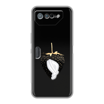 Силиконовый чехол на ASUS ROG Phone 7 с принтом Черная клубника Силиконовый чехол на ASUS ROG Phone 7 с принтом Черная клубника