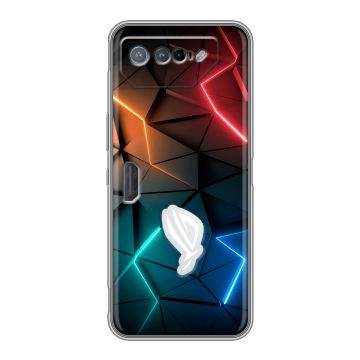 Силиконовый чехол на ASUS ROG Phone 7 с принтом Абстракция неон Силиконовый чехол на ASUS ROG Phone 7 с принтом Абстракция неон