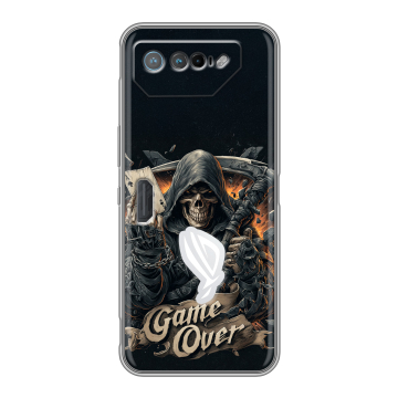 Силиконовый чехол на ASUS ROG Phone 7 с принтом Скелет карты Силиконовый чехол на ASUS ROG Phone 7 с принтом Скелет карты