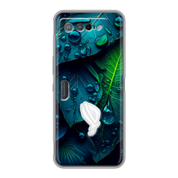 Силиконовый чехол на ASUS ROG Phone 7 с принтом Листья