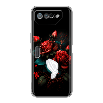Силиконовый чехол на ASUS ROG Phone 7 с принтом Розы красные Силиконовый чехол на ASUS ROG Phone 7 с принтом Розы красные