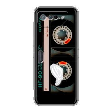 Силиконовый чехол на ASUS ROG Phone 7 с принтом Кассета Силиконовый чехол на ASUS ROG Phone 7 с принтом Кассета