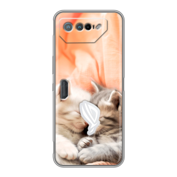 Силиконовый чехол на ASUS ROG Phone 7 с принтом Котята Силиконовый чехол на ASUS ROG Phone 7 с принтом Котята
