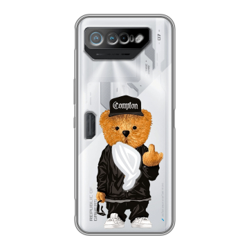 Силиконовый чехол на ASUS ROG Phone 7 с принтом Мишка