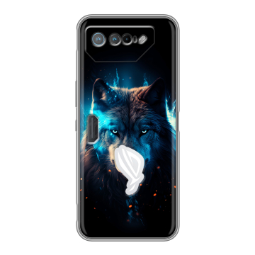 Силиконовый чехол на ASUS ROG Phone 7 с принтом Волк ночной