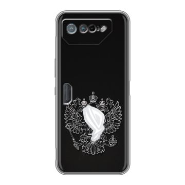 Силиконовый чехол на ASUS ROG Phone 7 с принтом Герб России