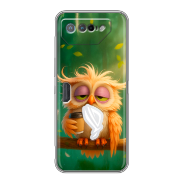 Силиконовый чехол на ASUS ROG Phone 7 с принтом сова Силиконовый чехол на ASUS ROG Phone 7 с принтом сова
