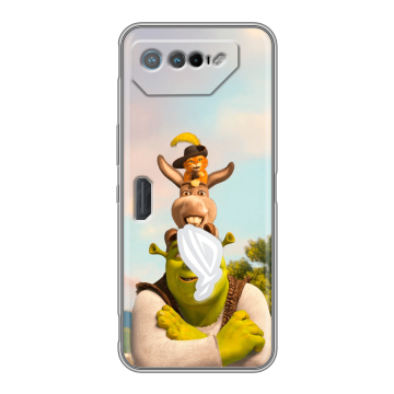 Силиконовый чехол на ASUS ROG Phone 7 с принтом Шрек Shrek Силиконовый чехол на ASUS ROG Phone 7 с принтом Шрек Shrek