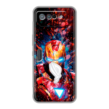 Силиконовый чехол на ASUS ROG Phone 7 с принтом Железный человек Ironman Силиконовый чехол на ASUS ROG Phone 7 с принтом Железный человек Ironman