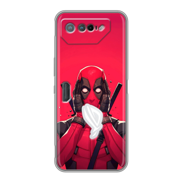 Силиконовый чехол на ASUS ROG Phone 7 с принтом Дедпул Deadpool Силиконовый чехол на ASUS ROG Phone 7 с принтом Дедпул Deadpool