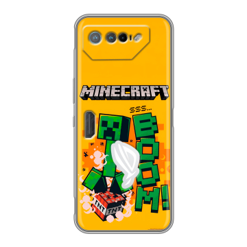 Силиконовый чехол на ASUS ROG Phone 7 с принтом Майнкрафт Minecraft Силиконовый чехол на ASUS ROG Phone 7 с принтом Майнкрафт Minecraft