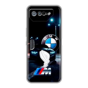 Силиконовый чехол на ASUS ROG Phone 7 с принтом БМВ BMW Силиконовый чехол на ASUS ROG Phone 7 с принтом БМВ BMW