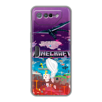 Силиконовый чехол на ASUS ROG Phone 7 с принтом Майнкрафт Minecraft Силиконовый чехол на ASUS ROG Phone 7 с принтом Майнкрафт Minecraft