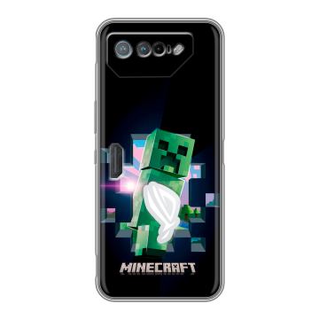 Силиконовый чехол на ASUS ROG Phone 7 с принтом Майнкрафт Minecraft Силиконовый чехол на ASUS ROG Phone 7 с принтом Майнкрафт Minecraft