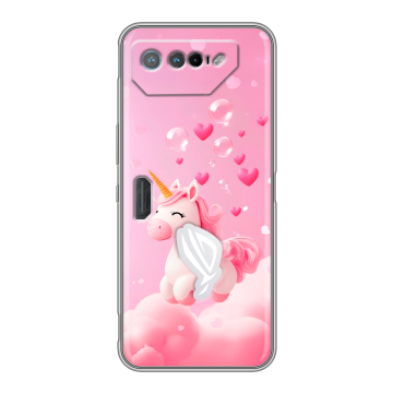Силиконовый чехол на ASUS ROG Phone 7 с принтом Единорог Силиконовый чехол на ASUS ROG Phone 7 с принтом Единорог