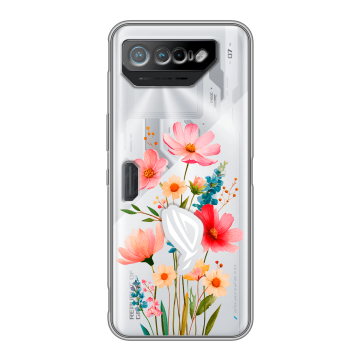 Силиконовый чехол на ASUS ROG Phone 7 с принтом Цветы Силиконовый чехол на ASUS ROG Phone 7 с принтом Цветы