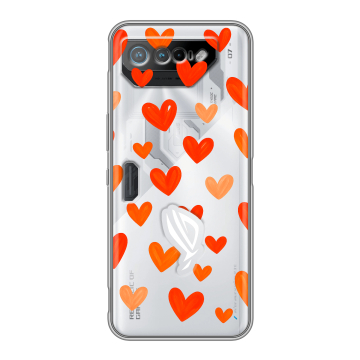 Силиконовый чехол на ASUS ROG Phone 7 с принтом Сердечки Силиконовый чехол на ASUS ROG Phone 7 с принтом Сердечки