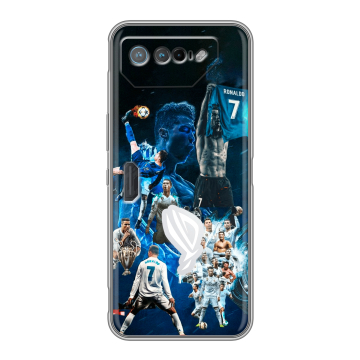 Силиконовый чехол на ASUS ROG Phone 7 с принтом Реал Роналдо Силиконовый чехол на ASUS ROG Phone 7 с принтом Реал Роналдо