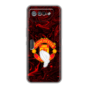 Силиконовый чехол на ASUS ROG Phone 7 с принтом Manchester United Силиконовый чехол на ASUS ROG Phone 7 с принтом Manchester United