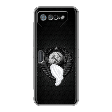 Силиконовый чехол на ASUS ROG Phone 7 с принтом Герб Флаг СССР