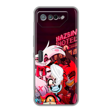 Силиконовый чехол на ASUS ROG Phone 7 с принтом Hazbin Hotel Отель Хазбин