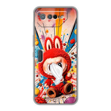 Силиконовый чехол на ASUS ROG Phone 7 с принтом Labubu Лабубу Силиконовый чехол на ASUS ROG Phone 7 с принтом Labubu Лабубу