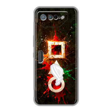 Силиконовый чехол на ASUS ROG Phone 7 с принтом Squid Game Игра кальмара