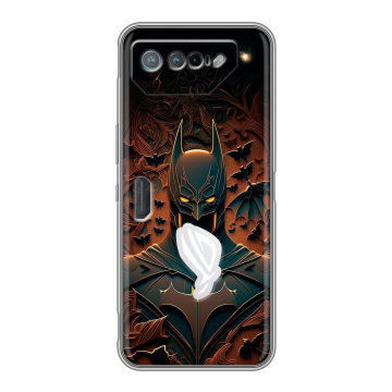 Силиконовый чехол на ASUS ROG Phone 7 с принтом Batman Бэтмен Силиконовый чехол на ASUS ROG Phone 7 с принтом Batman Бэтмен