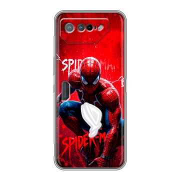Силиконовый чехол на ASUS ROG Phone 7 с принтом Spiderman Человек паук Силиконовый чехол на ASUS ROG Phone 7 с принтом Spiderman Человек паук