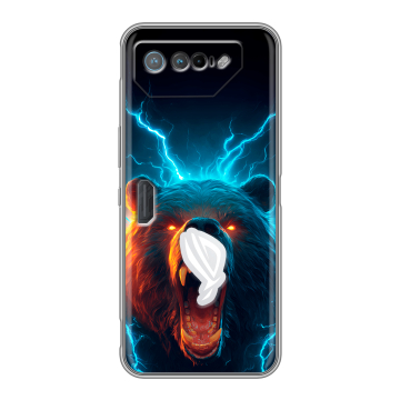 Силиконовый чехол на ASUS ROG Phone 7 с принтом Медведь Силиконовый чехол на ASUS ROG Phone 7 с принтом Медведь