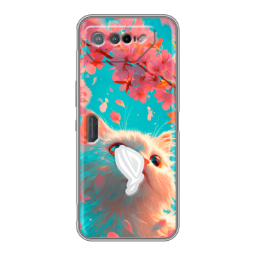 Силиконовый чехол на ASUS ROG Phone 7 с принтом Красивый кот Силиконовый чехол на ASUS ROG Phone 7 с принтом Красивый кот