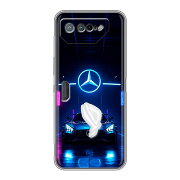 Силиконовый чехол на ASUS ROG Phone 7 с принтом Mercedes Мерседес Силиконовый чехол на ASUS ROG Phone 7 с принтом Mercedes Мерседес