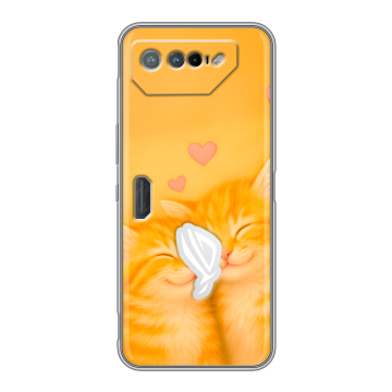 Силиконовый чехол на ASUS ROG Phone 7 с принтом Милые котята
