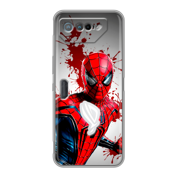 Силиконовый чехол на ASUS ROG Phone 7 с принтом Spiderman Человек паук