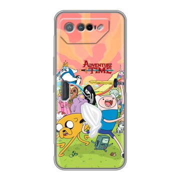 Силиконовый чехол на ASUS ROG Phone 7 с принтом Adventure time Время приключений Силиконовый чехол на ASUS ROG Phone 7 с принтом Adventure time Время приключений