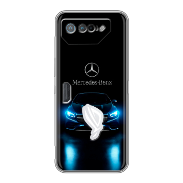 Силиконовый чехол на ASUS ROG Phone 7 с принтом Mercedes Мерседес