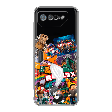 Силиконовый чехол на ASUS ROG Phone 7 с принтом Roblox Роблокс Силиконовый чехол на ASUS ROG Phone 7 с принтом Roblox Роблокс