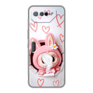 Силиконовый чехол на ASUS ROG Phone 7 с принтом Labubu Лабубу