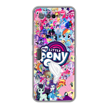Силиконовый чехол на ASUS ROG Phone 7 с принтом My little pony Дружба чудо Силиконовый чехол на ASUS ROG Phone 7 с принтом My little pony Дружба чудо
