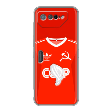 Силиконовый чехол на ASUS ROG Phone 7 с принтом Флаг Герб СССР